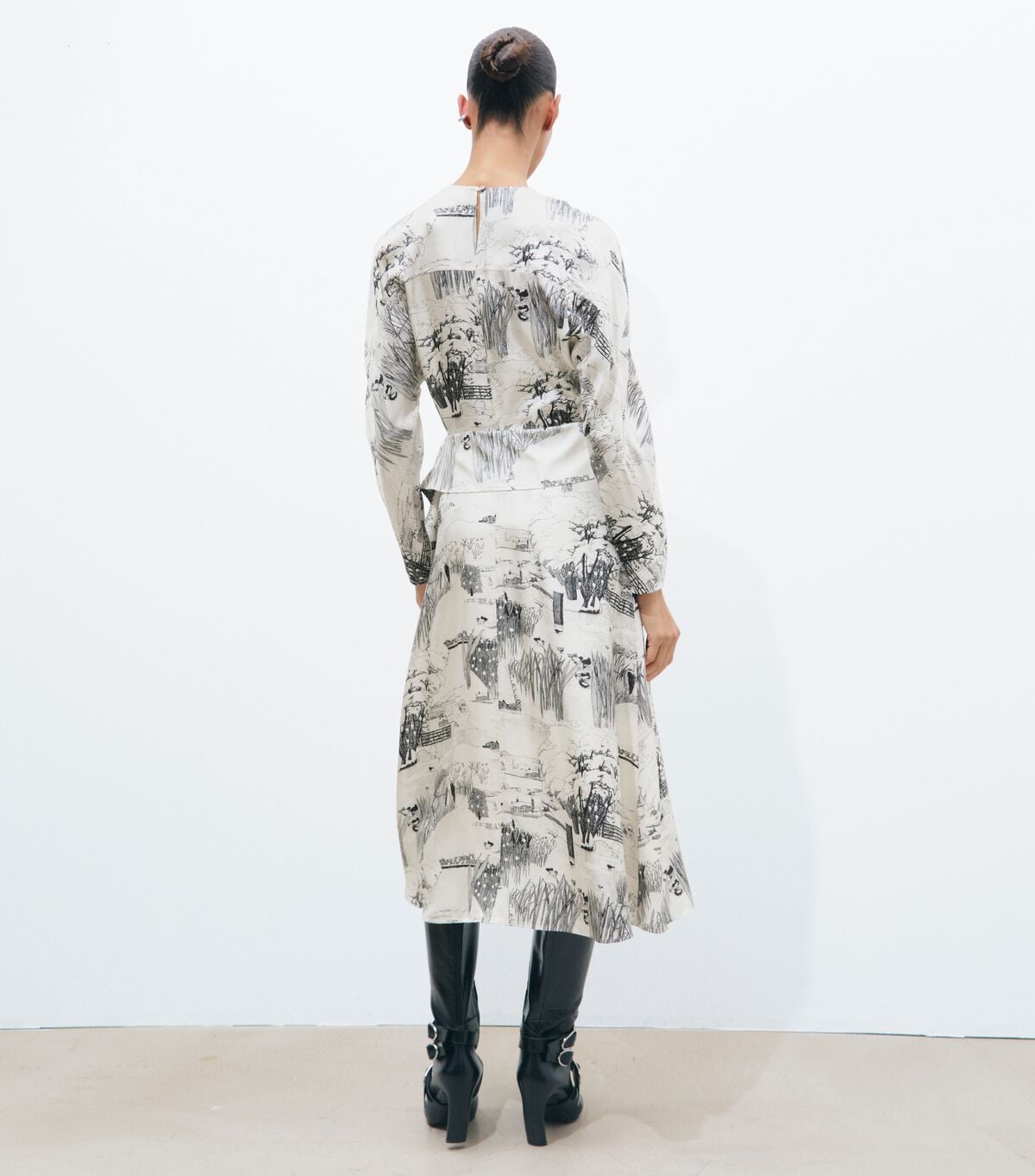 Printed Silk Tie-Waist Dress tory burch printed silk tie waist dress