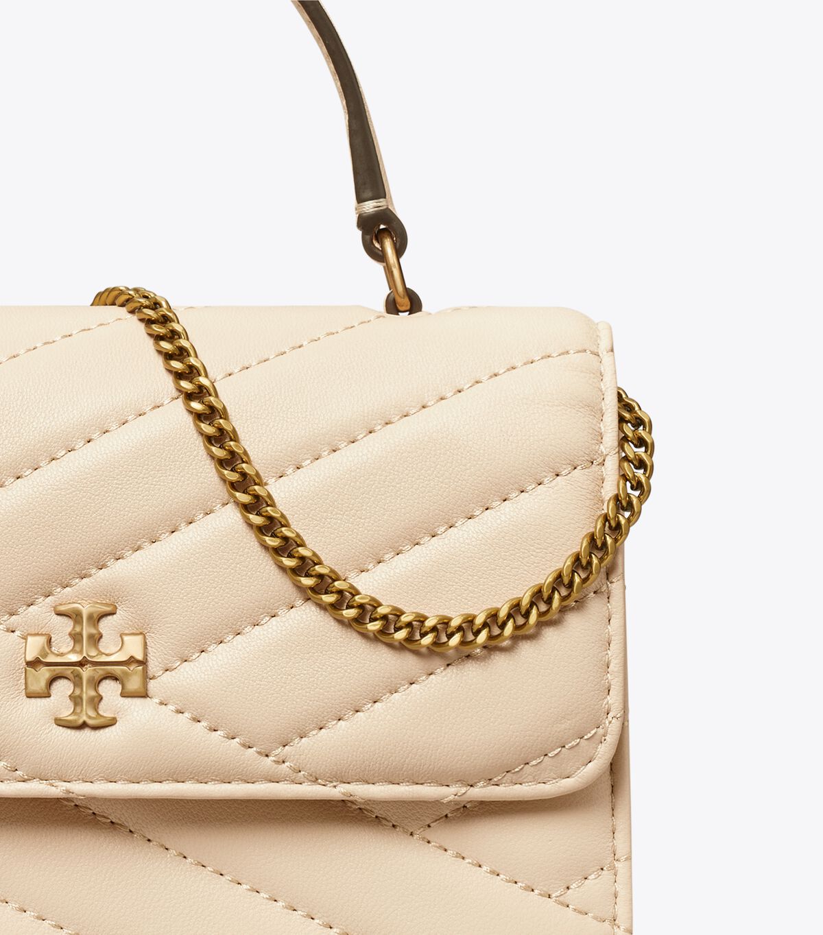 tory burch mini kira chevron top handle chain wallet