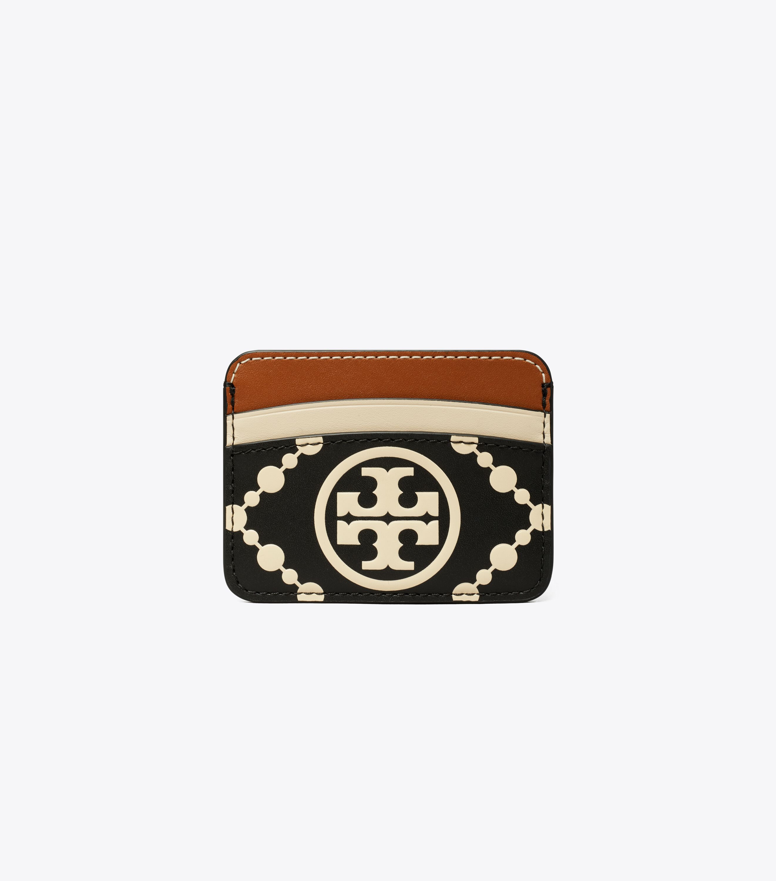カードケース・名刺入れ Tory Burch 137135 T MONOGRAM CONTRAST EMBOSSED CARD CASE Tory Burch T Monogram Contrast Embossed Leather Card Case