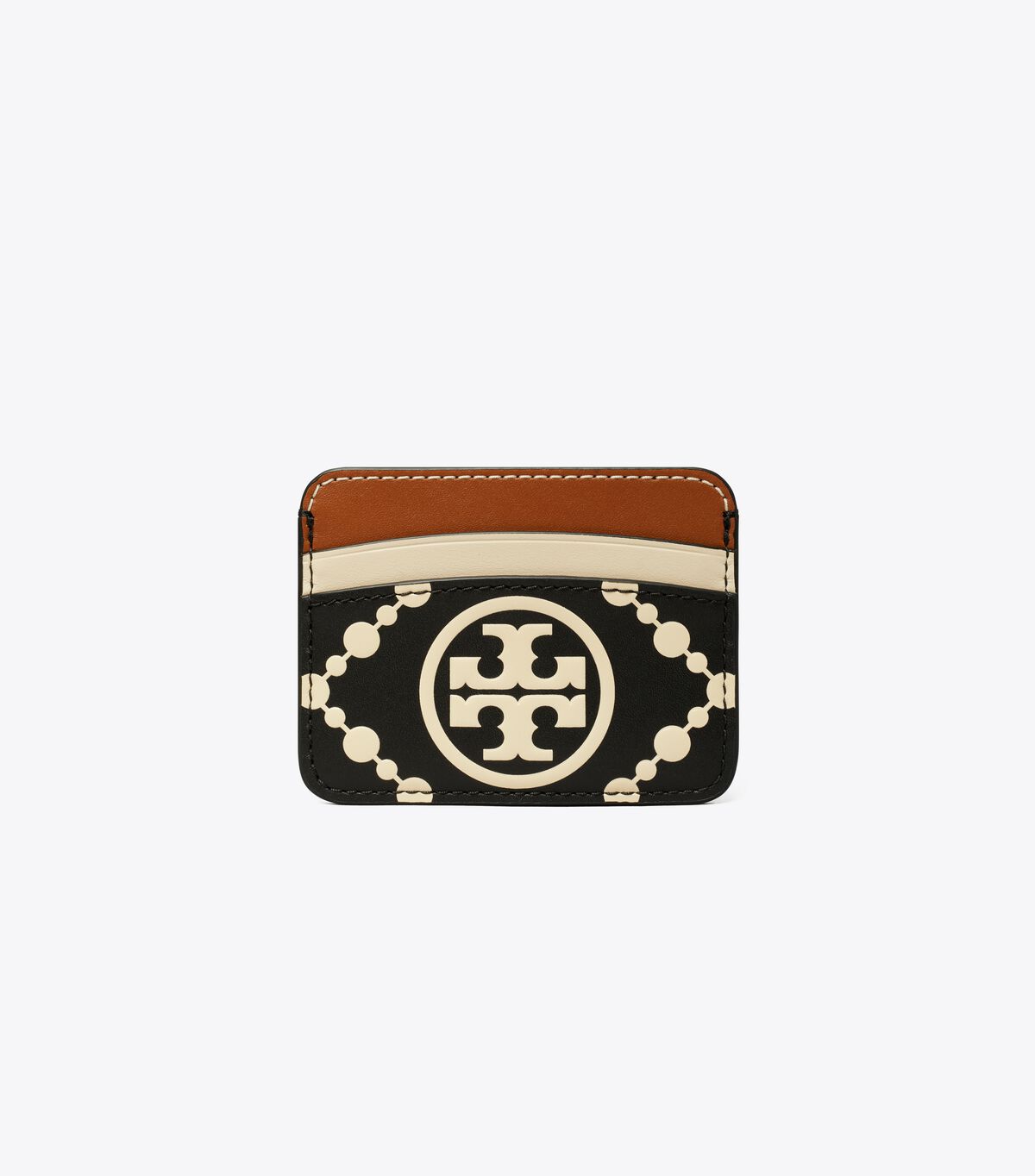 tory burch t monogram contrast embossed card case