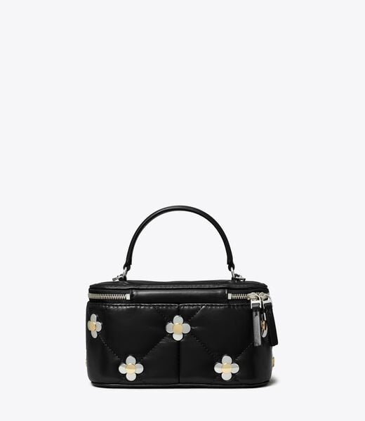 tory burch kira diamond quilt clover vanity case