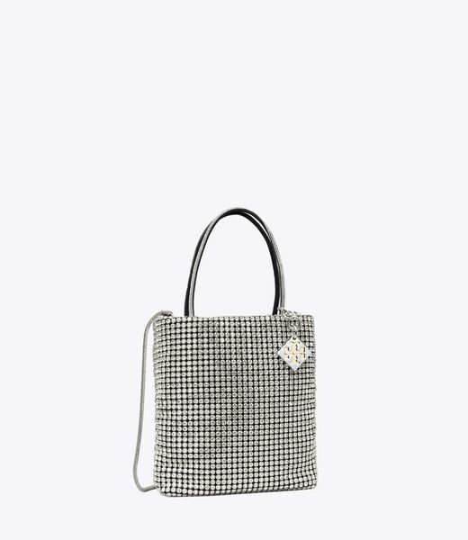 Night Owl Crystal-Embellished Mini Tote