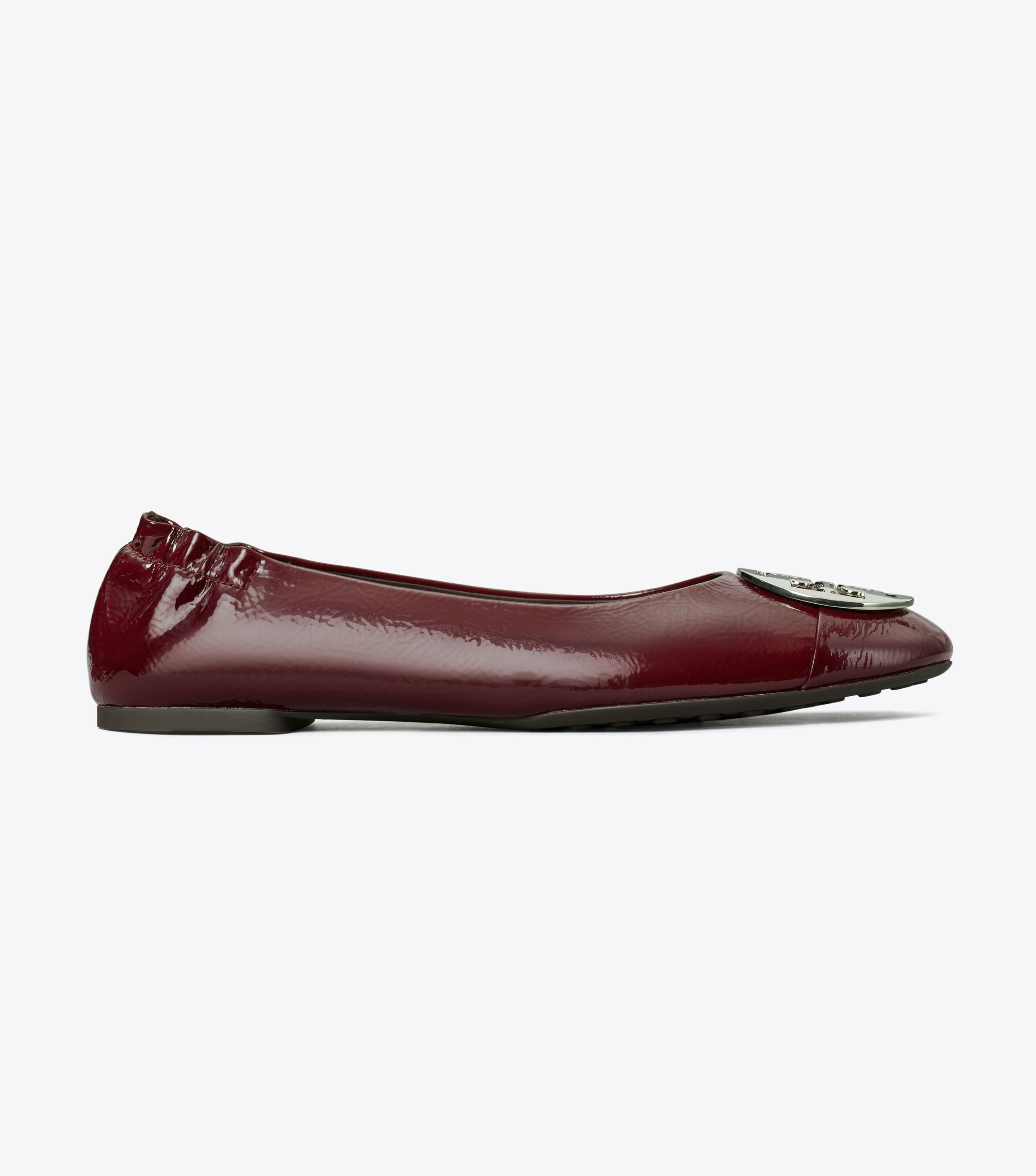Claire Cap-Toe Ballet, Dark Carmine / Gold / Silver | Tory Burch UAE