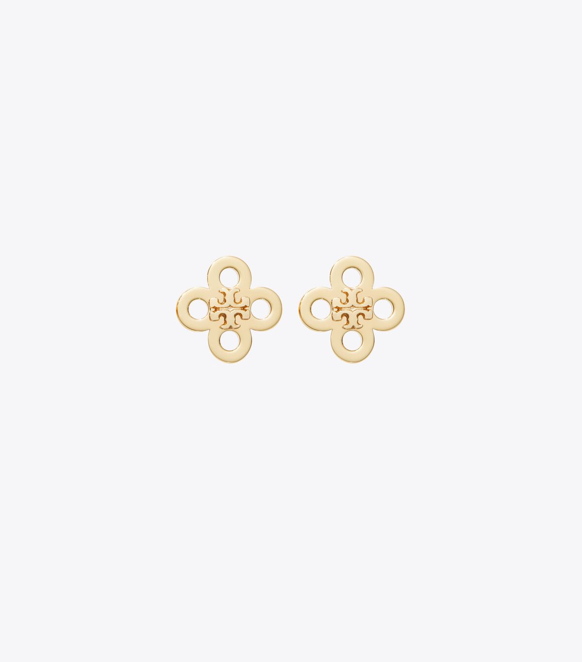 tory burch أقراط مرصعة بزهرة البرسيم