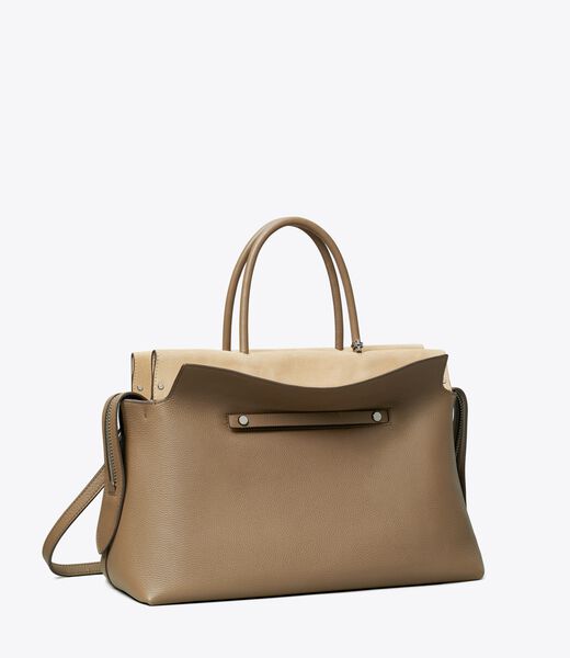 tory burch large mercer pebbled satchel