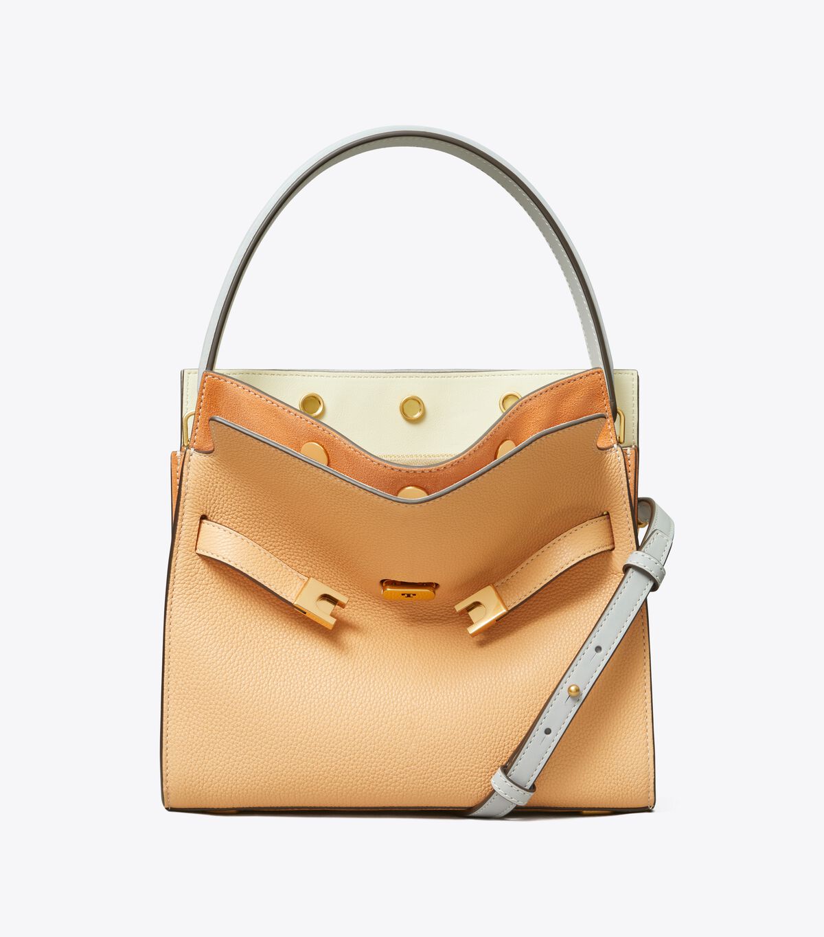 tory burch lee radziwill pebbled small double bag
