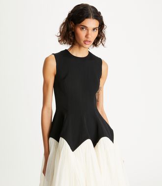 Colorblock Tulle Dress | Ready-To-Wear | Tory Burch
