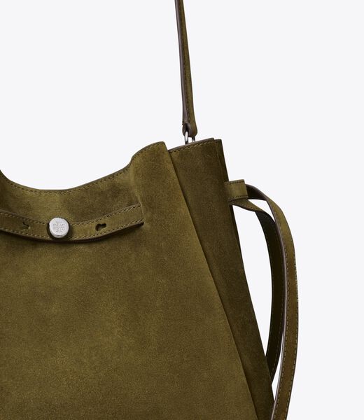 tory burch large romy suede bucket bag