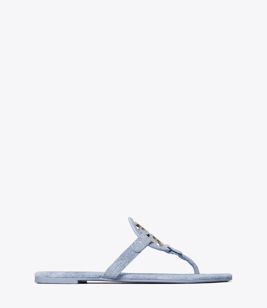 tory burch صندل ميلر من الجلد المدبوغ المطبوع