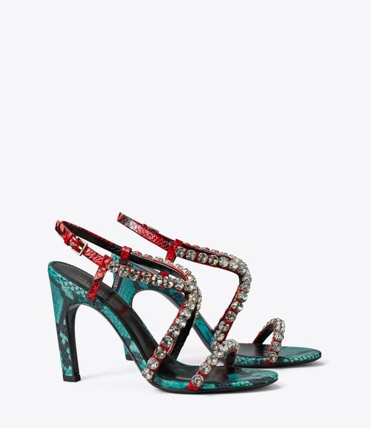 tory burch crystal strappy heeled sandal