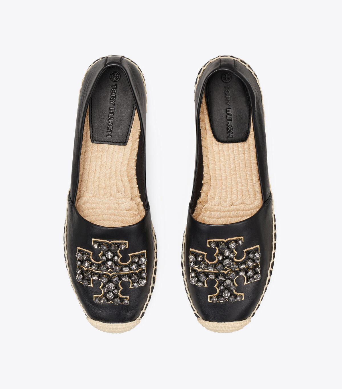 tory burch ines embellished leather espadrilles