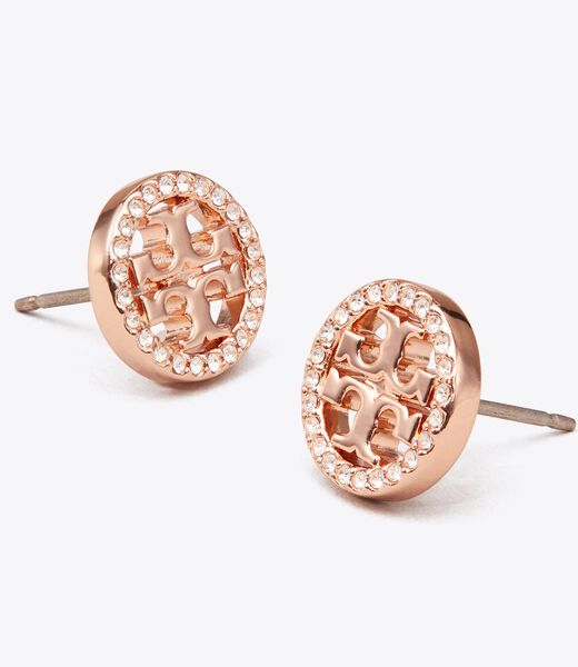 tory burch miller pave stud earrings