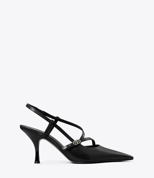 tory burch حذاء بإبزيم مزدوج على شكل حرف t
