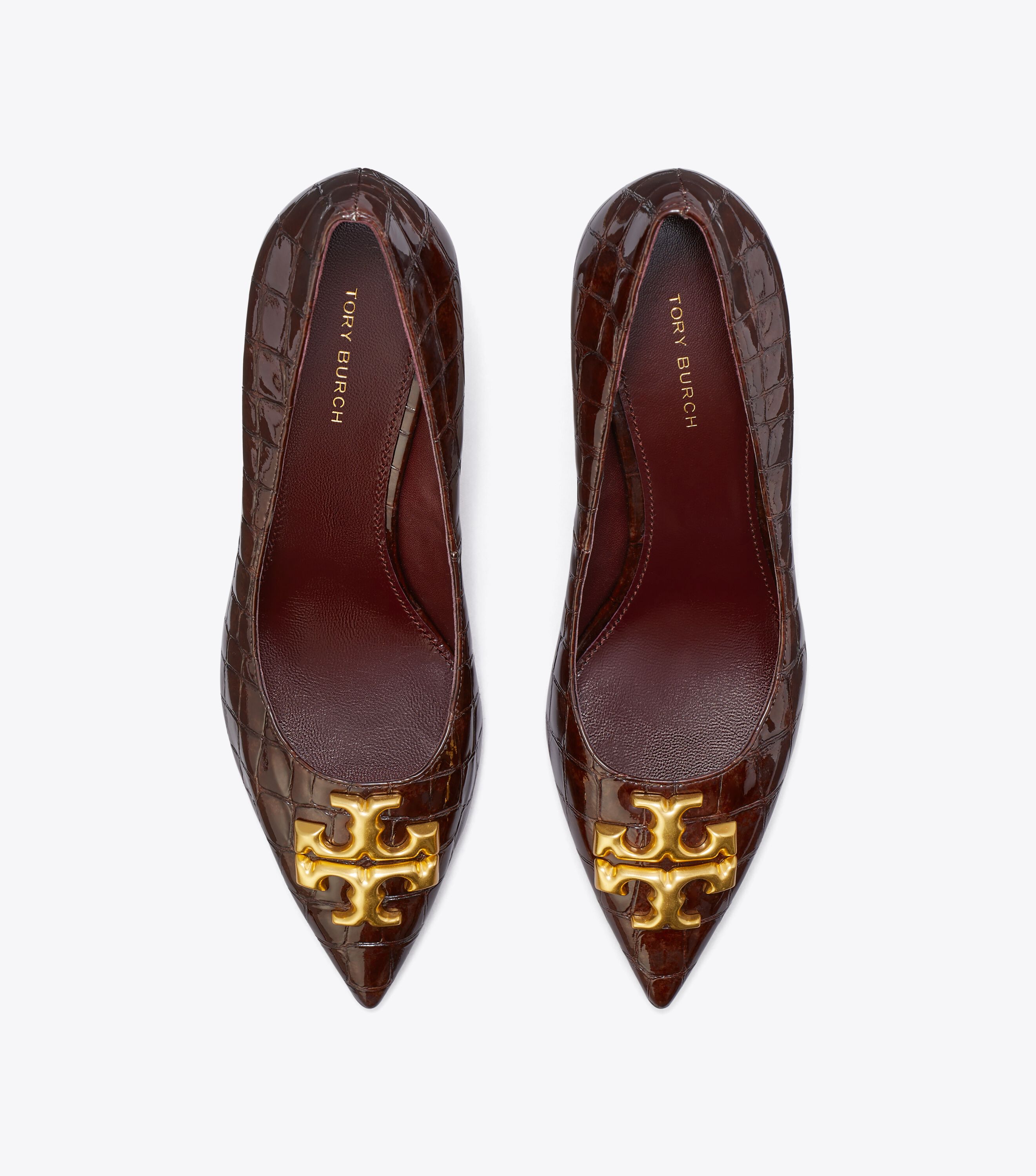 Eleanor Pump, Brown Croc / Gold | Tory Burch UAE