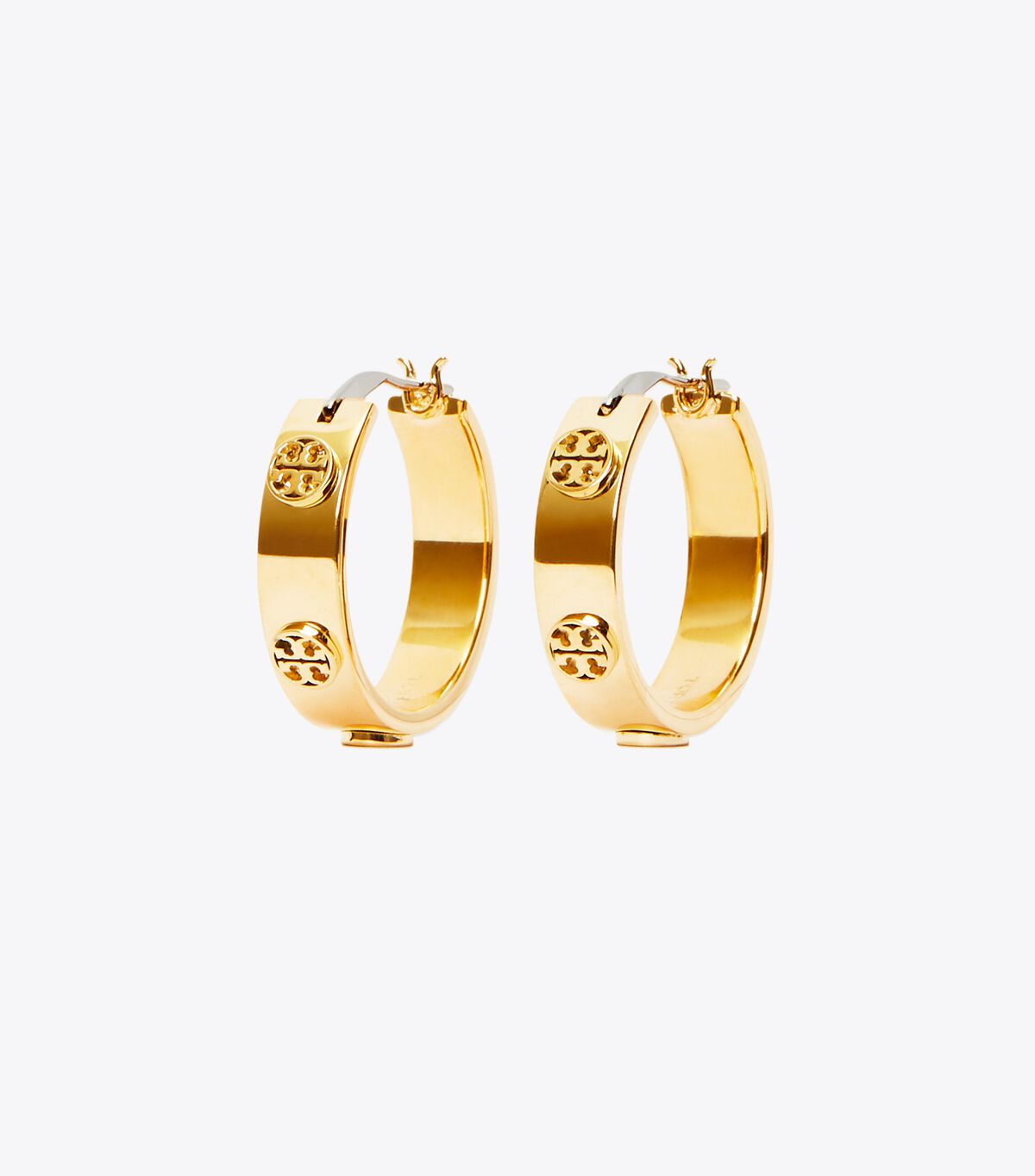 tory burch small miller stud huggie earrings