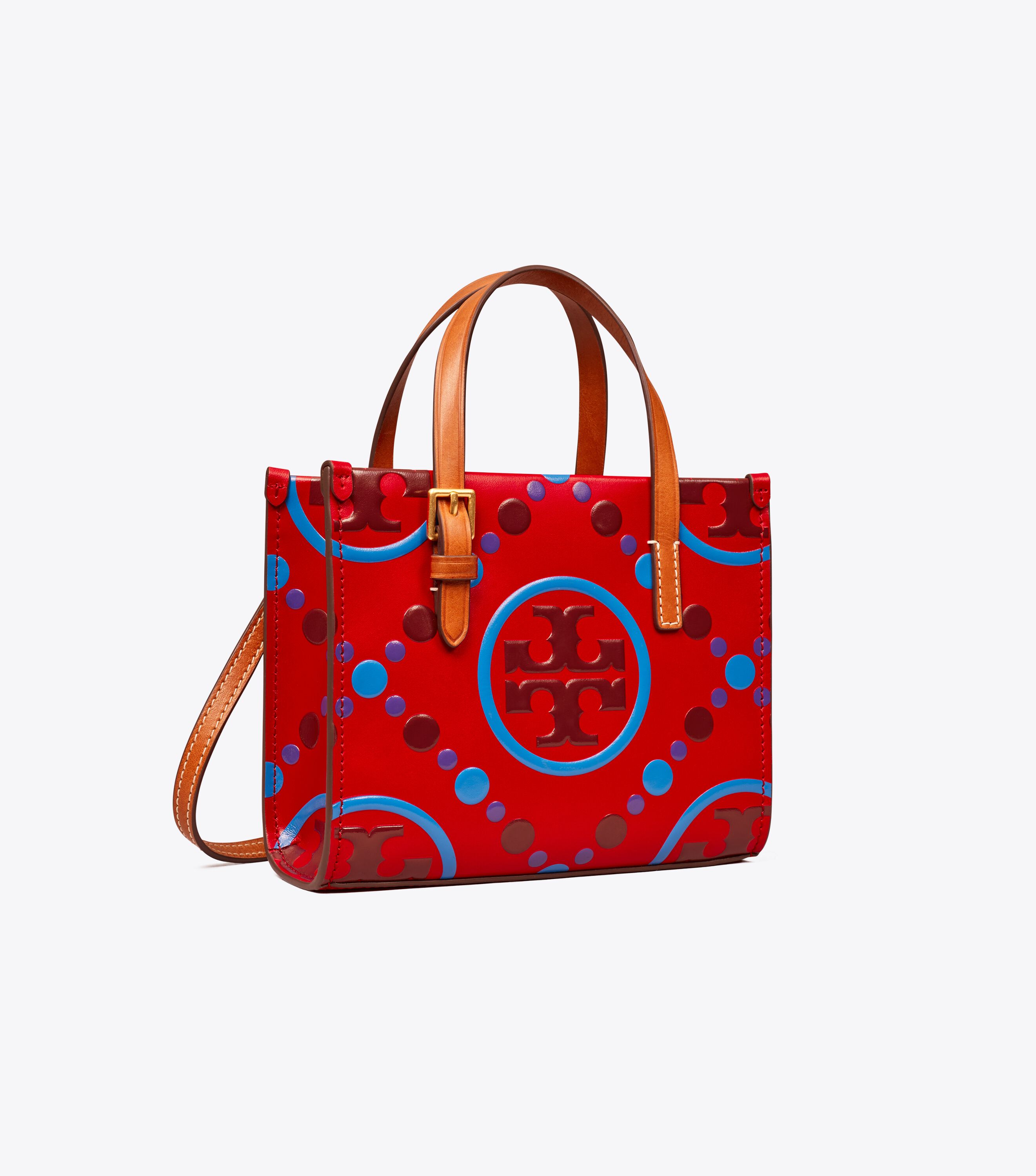 Mini T Monogram Contrast Embossed Square Tote | Handbags | Tory Burch