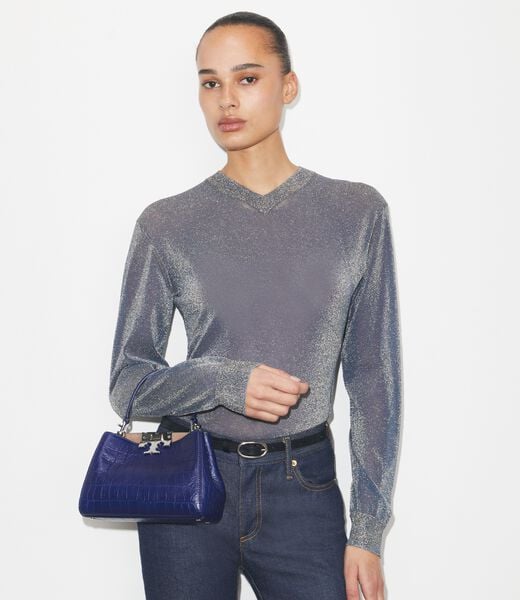 tory burch mini eleanor soft croc embossed satchel