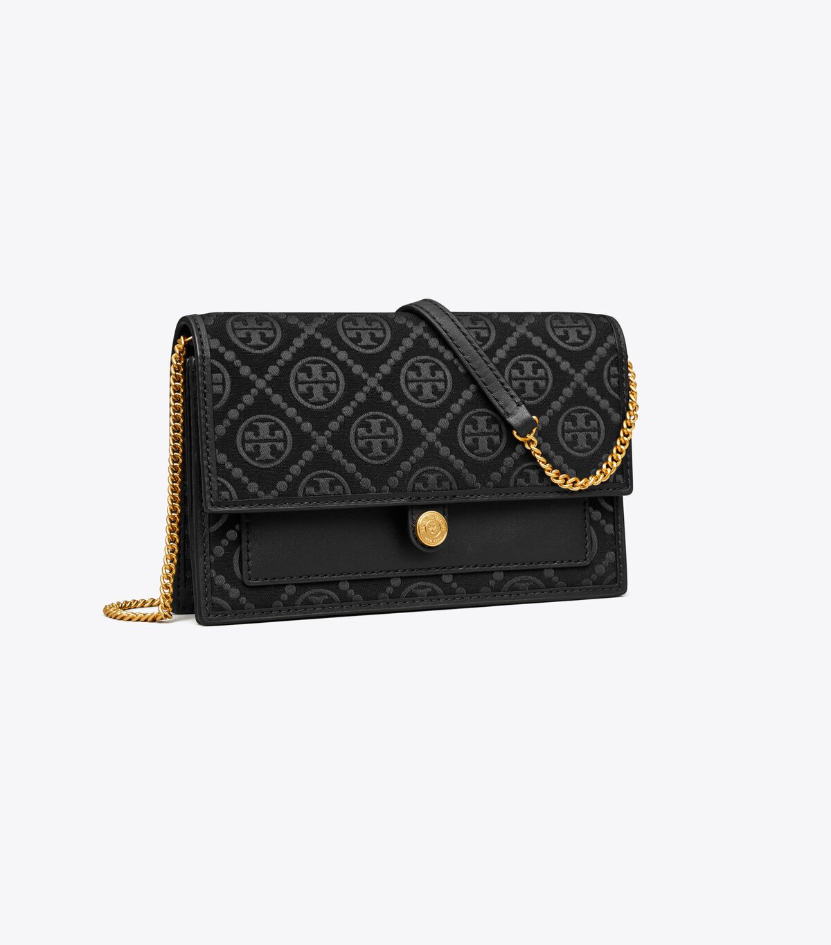 T Monogram Chain Wallet