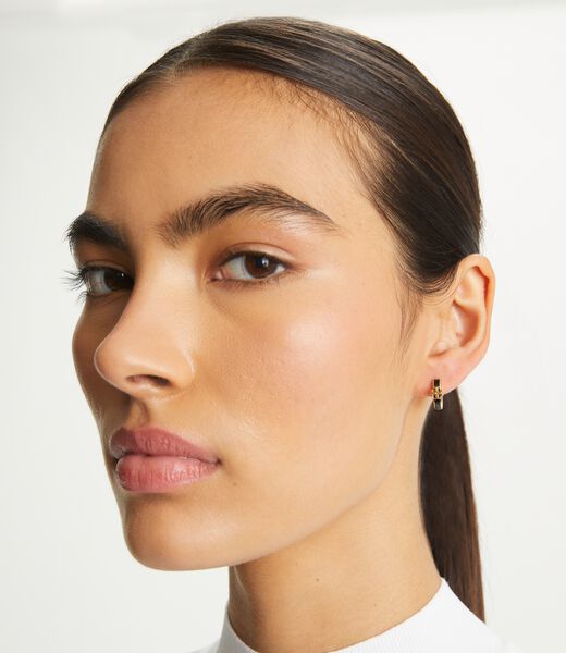 tory burch kira enamel huggie earring