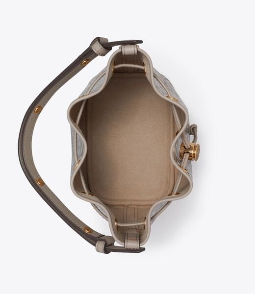 tory burch t monogram coated jacquard bucket bag