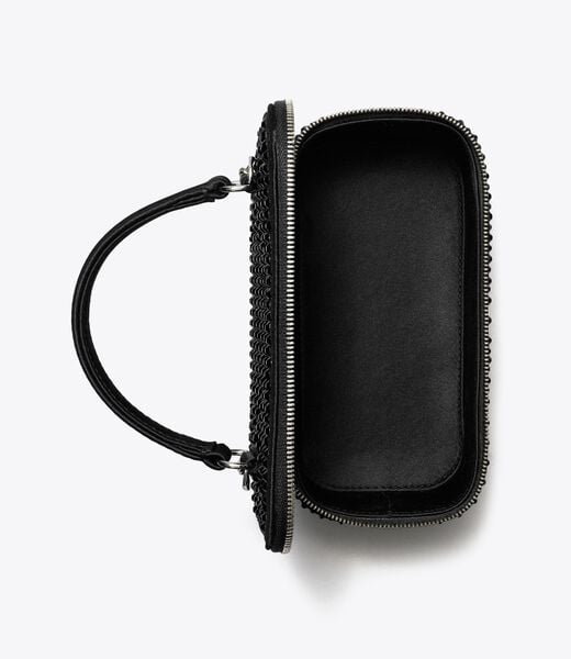 tory burch kira embellished satin vanity case