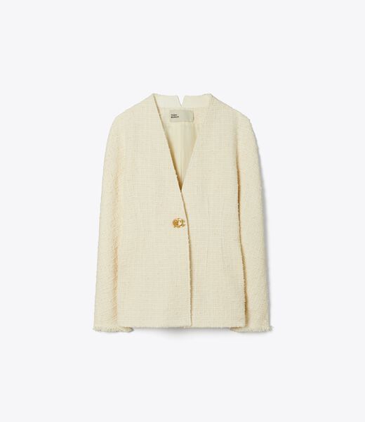 tory burch slim tweed jacket