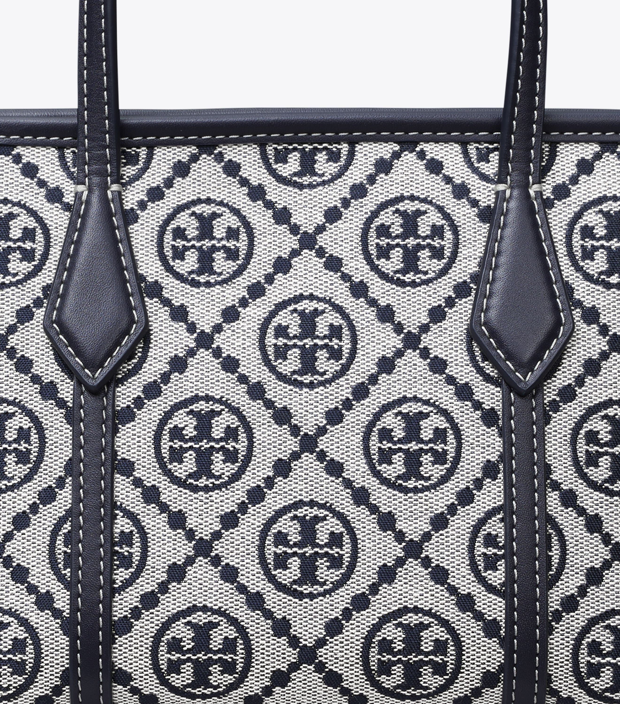 T Monogram Mini Perry Tote, Tory Navy | Tory Burch UAE