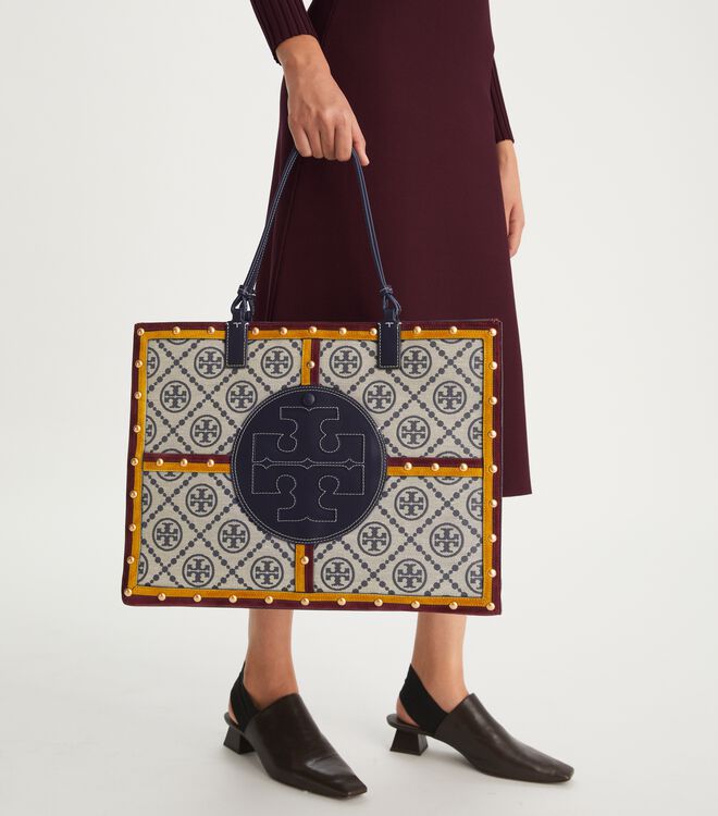 Ella Monogram Quadrant Tote Bag | Handbags | Tory Burch