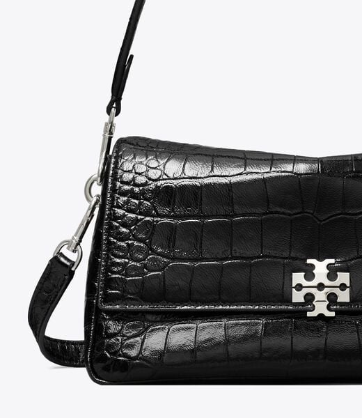 حقيبة كتف تشارلي صغيرة بنقشة جلد التمساح tory burch حقيبة كتف تشارلي صغيرة بنقشة جلد التمساح