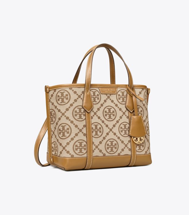 Tory Burch Perry Small Triple-compartment Tote in Brown