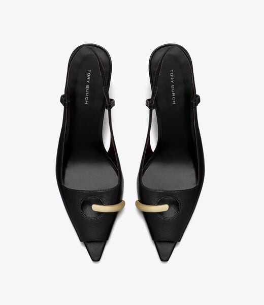 tory burch pierced peep toe slingback
