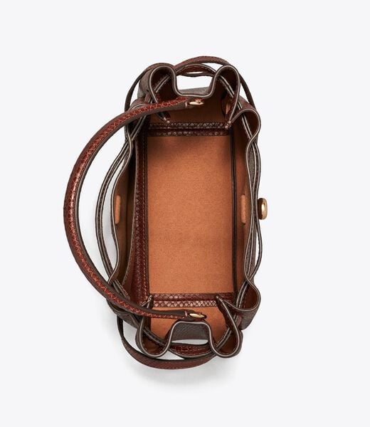 Romy Snake-Embossed Bucket Bag tory burch romy snake embossed bucket bag