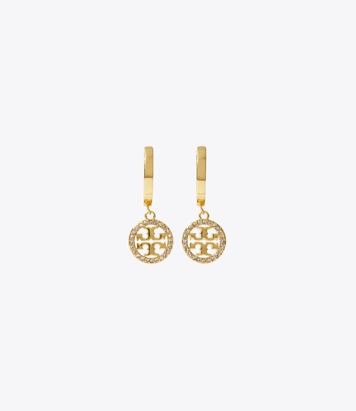 tory burch miller pave hoop earring