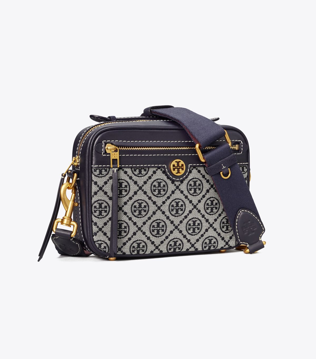 tory burch t monogram jacquard camera bag