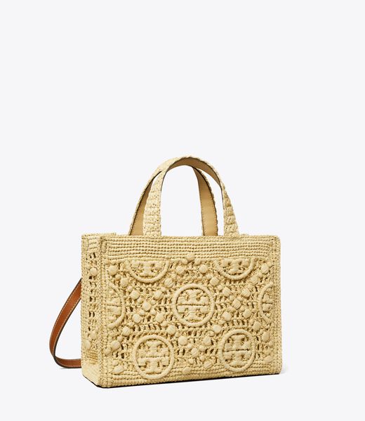 tory burch t monogram raffia top handle tote