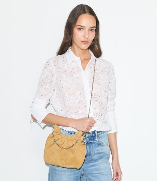 tory burch mini fleming soft suede hobo bag