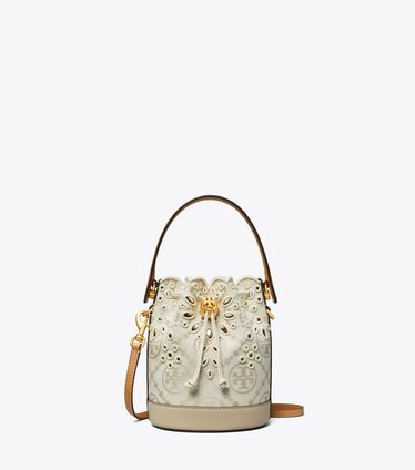 Mini T Monogram Eyelet Bucket Bag
