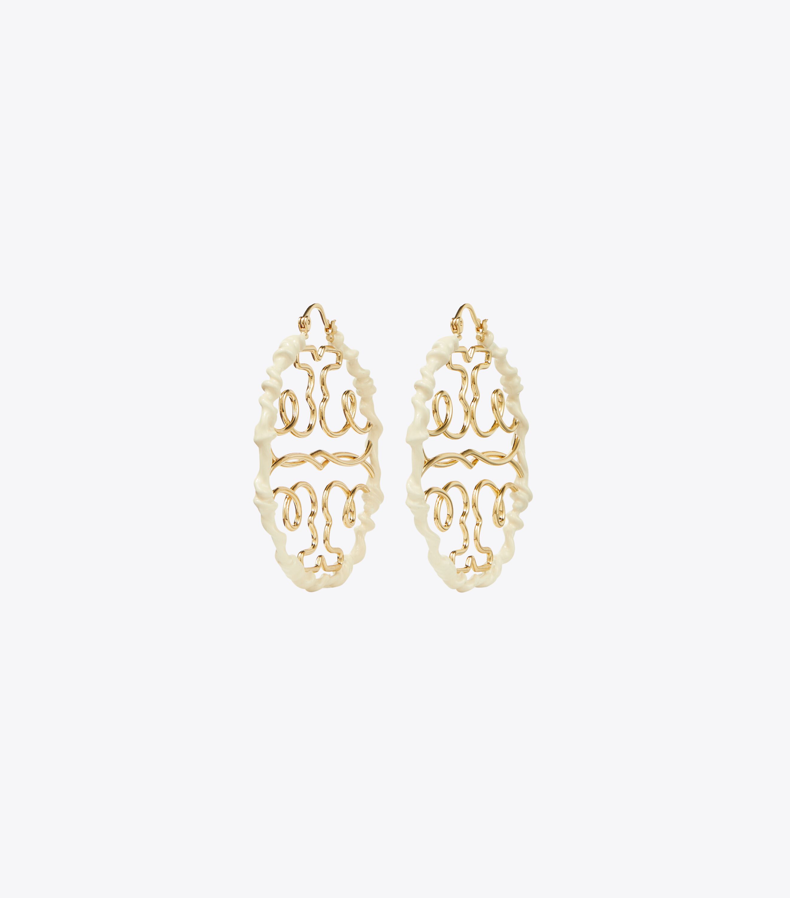 Tory burch miller hoop earrings sale