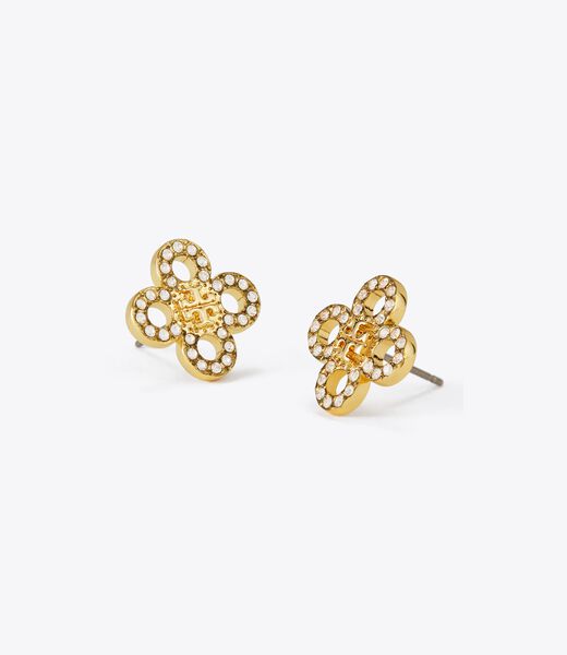 tory burch small kira clover pave stud