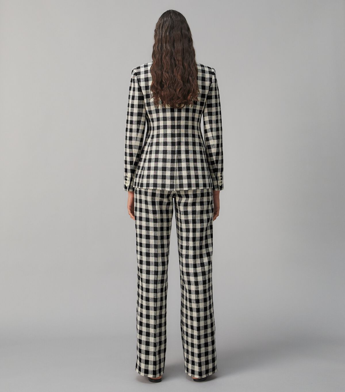 Linen Gingham Blazer