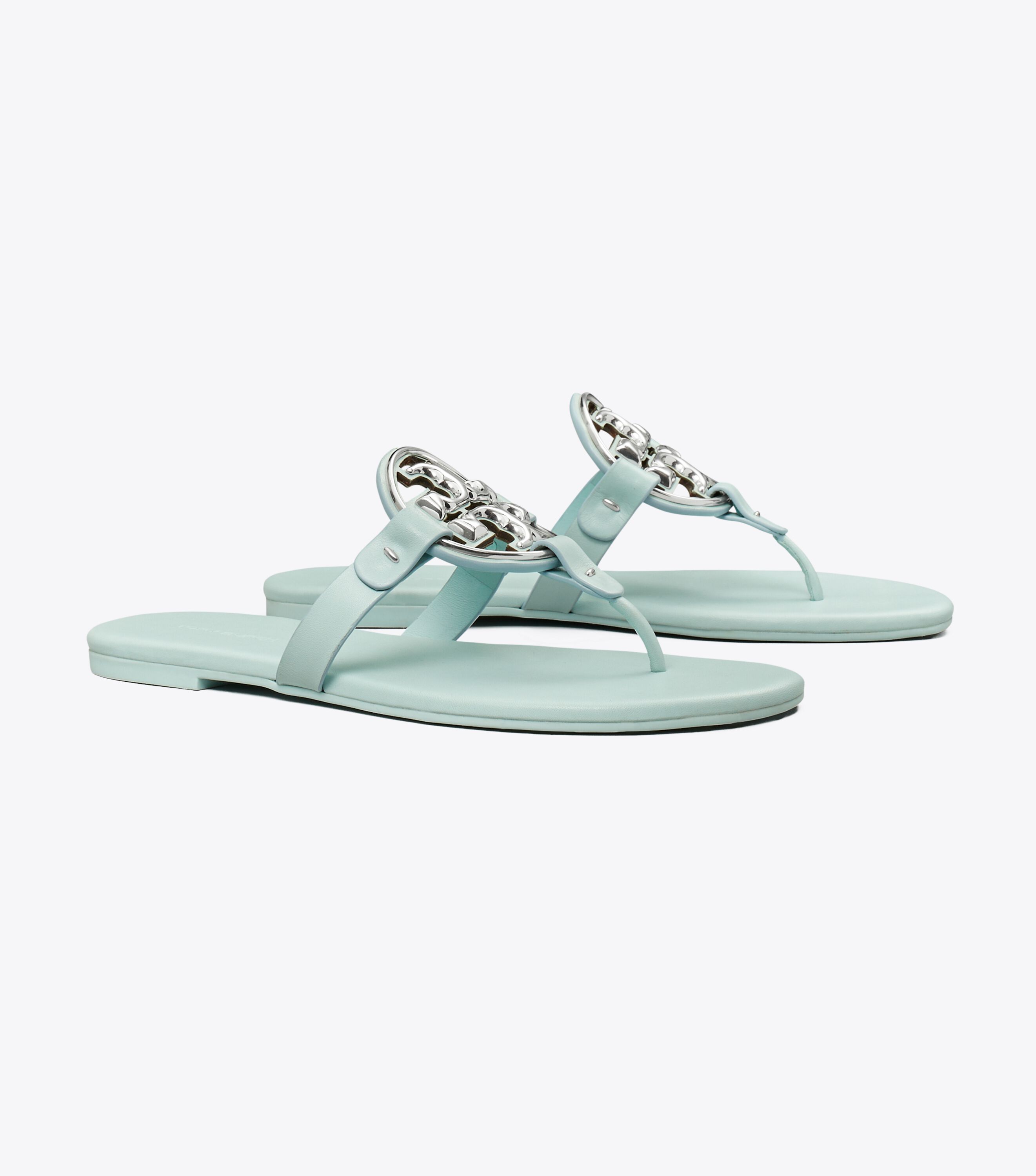 Tory burch metal discount miller flip flop