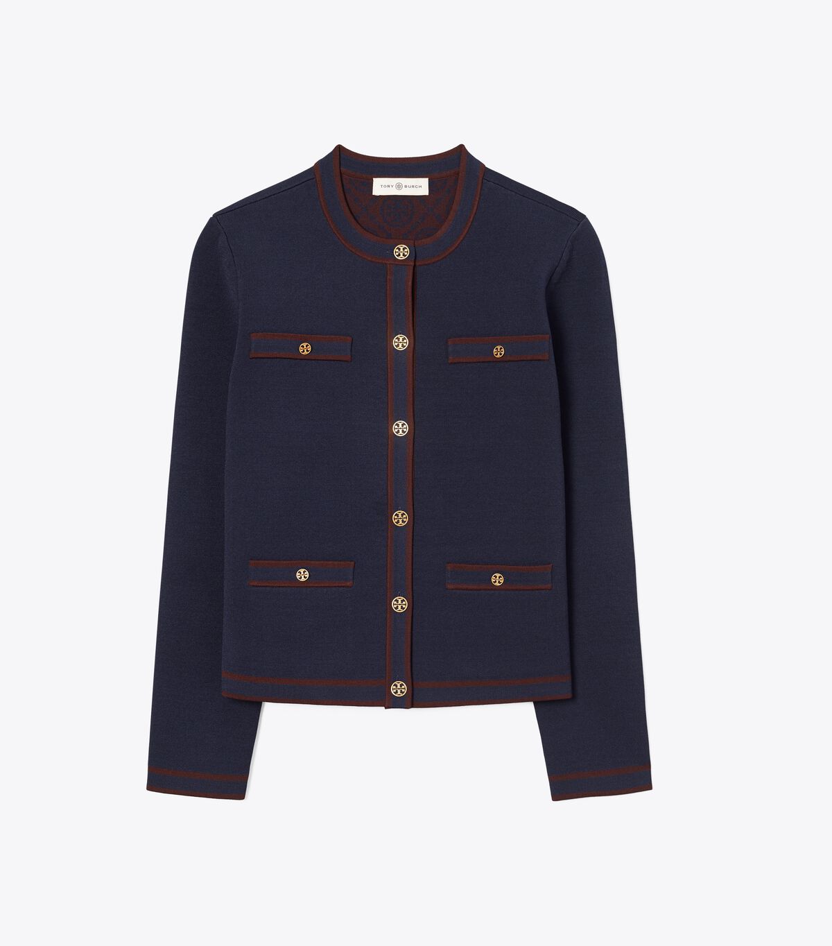 JACQUARD KENDRA CARDIGAN - TORY NAVY  O