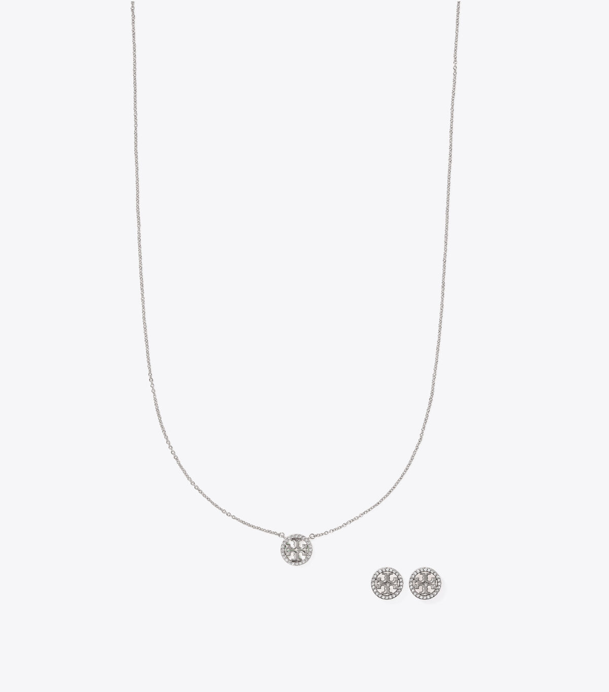 MILLER PAVE PENDANT AND STUD EARRING SET