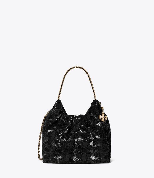 tory burch mini fleming sequin hobo bag