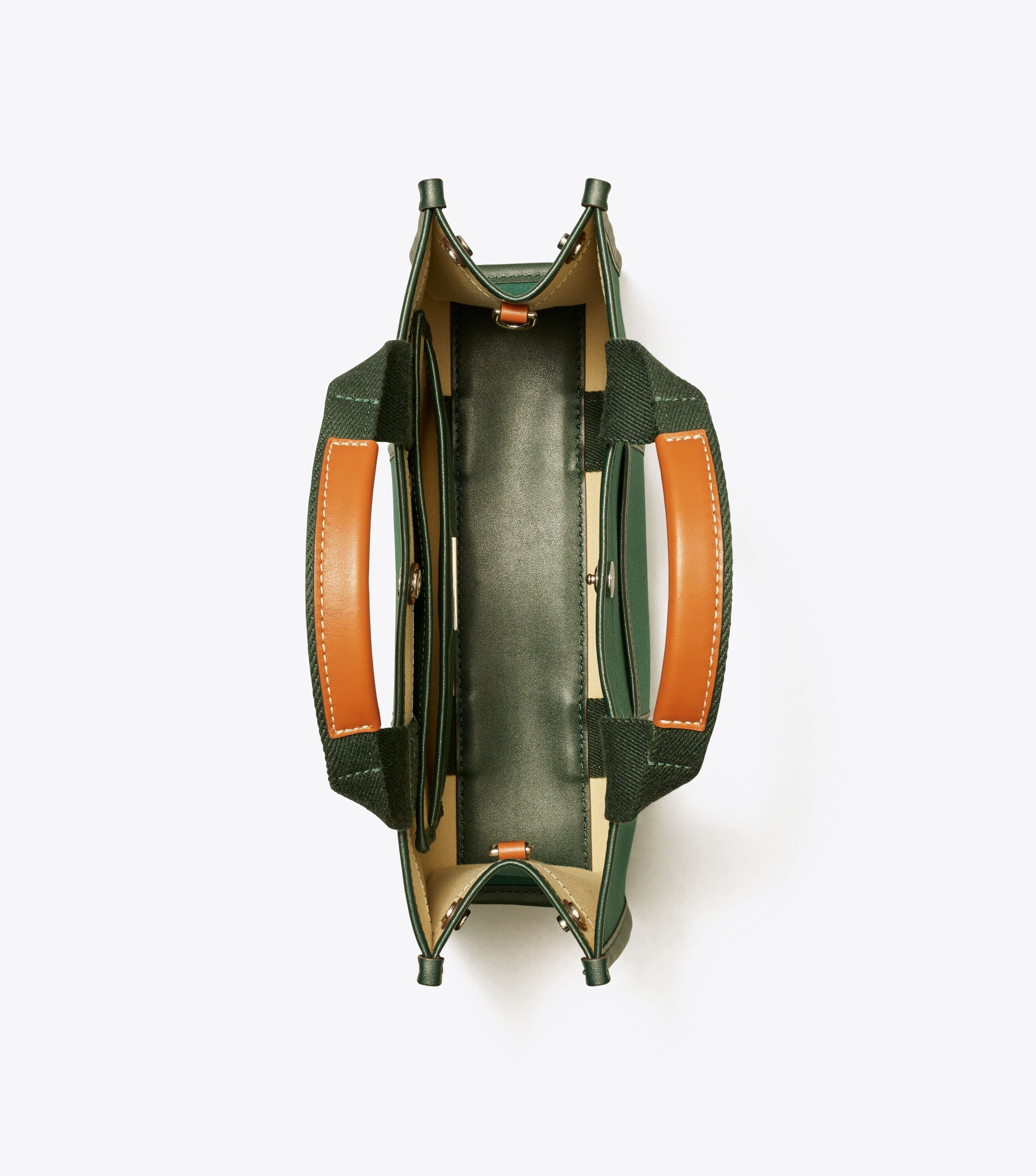 Small Twill Tory Tote, Deep Green | Tory Burch UAE