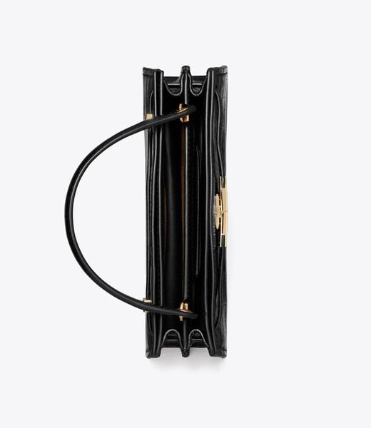 tory burch mini lee radziwill embossed top handle bag