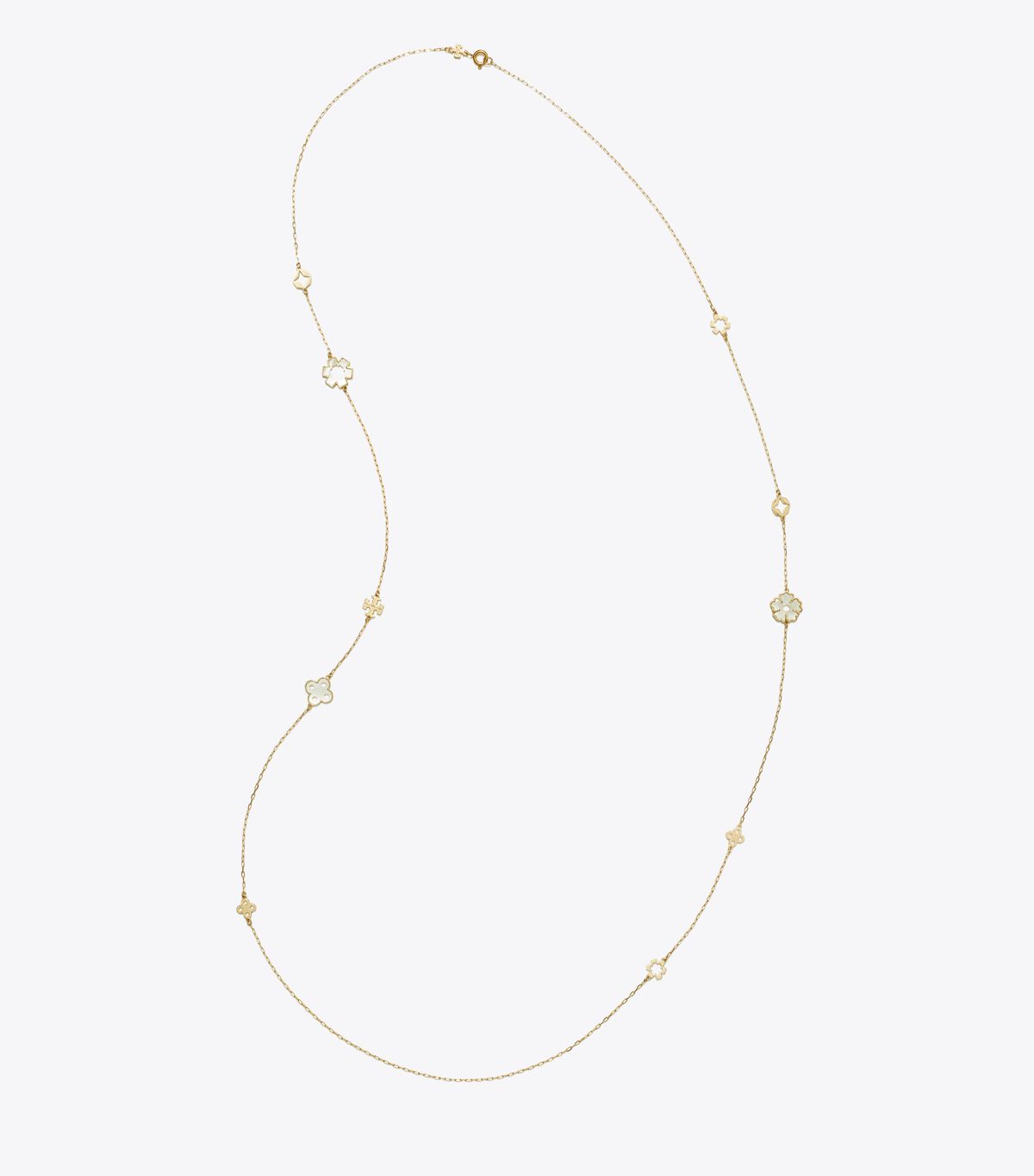 tory burch forget me not long necklace