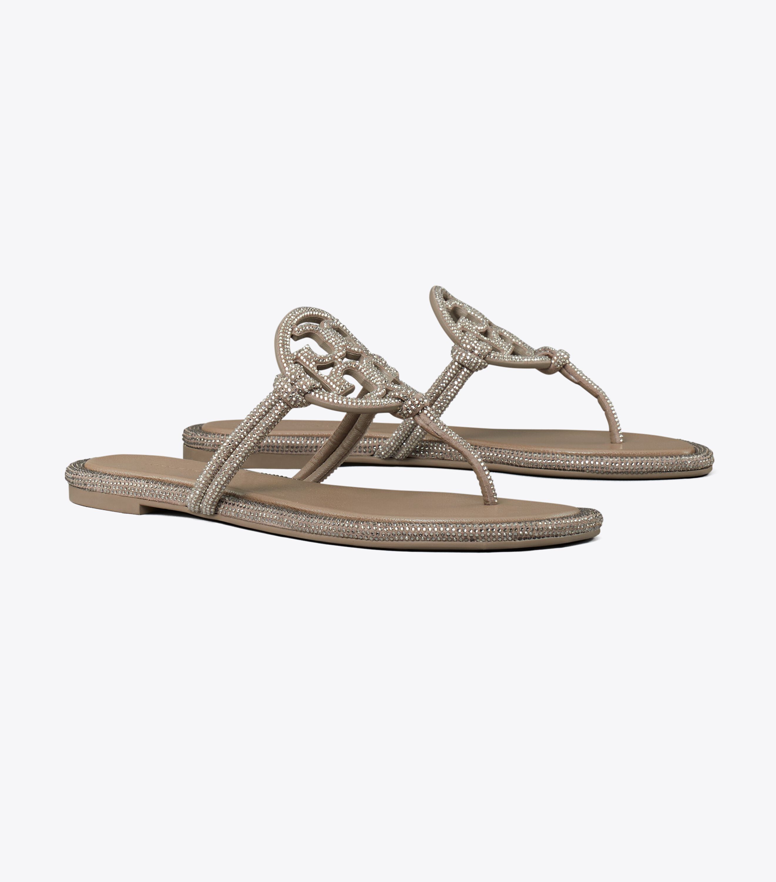 Miller Pave Knotted Sandal, Dark Clay | Tory Burch UAE