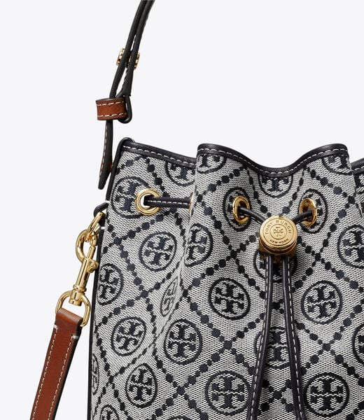 tory burch t monogram bucket bag