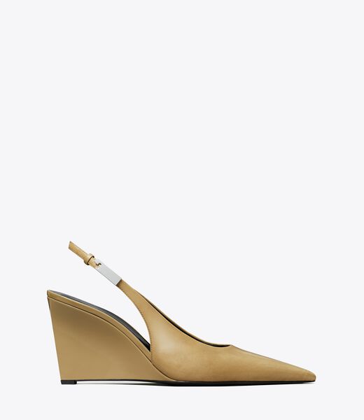 tory burch حذاء جيجي slingback بكعب ويدج